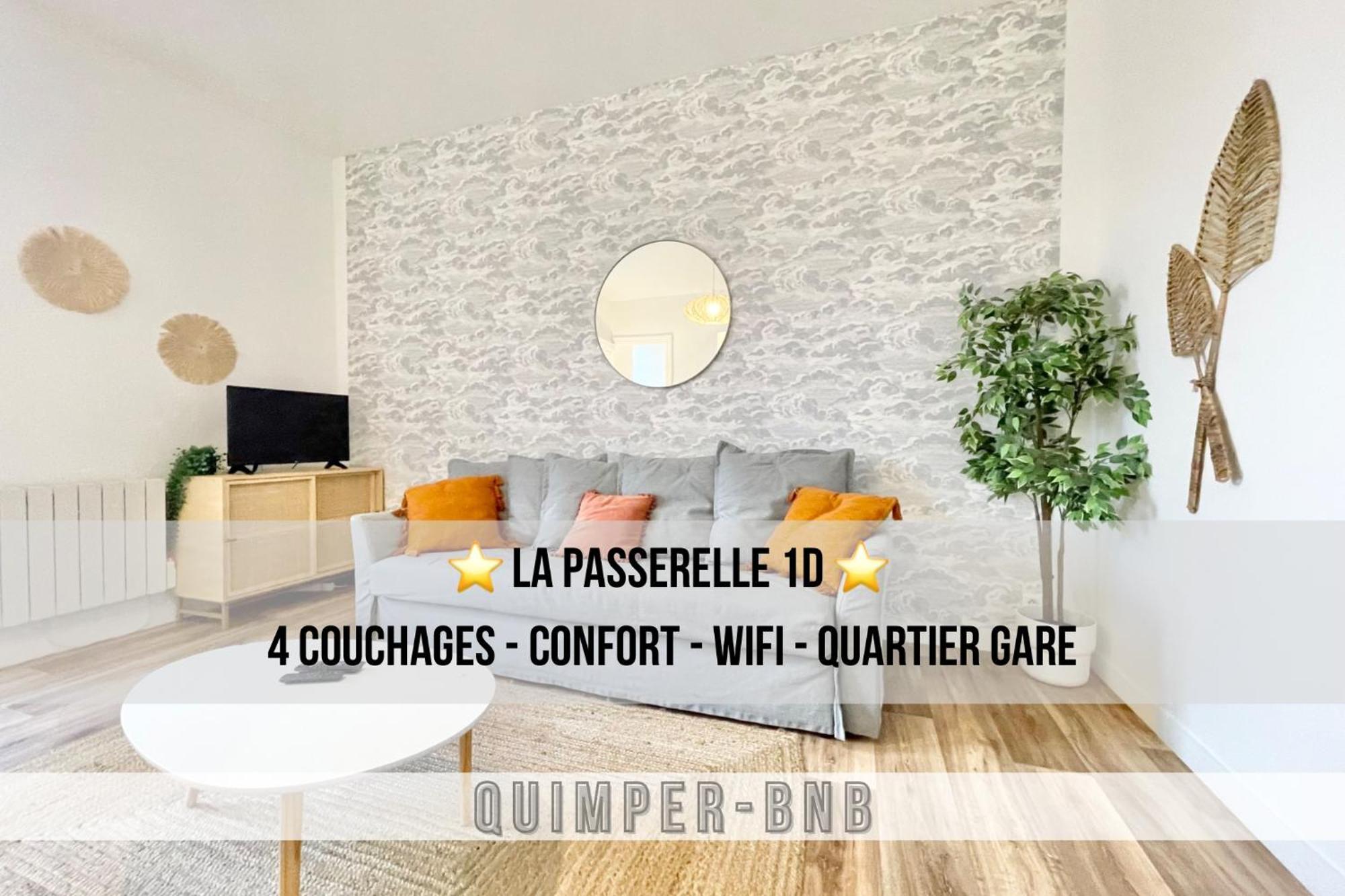 La Passerelle 1D - Quartier Gare - Wifi Quimper Eksteriør billede