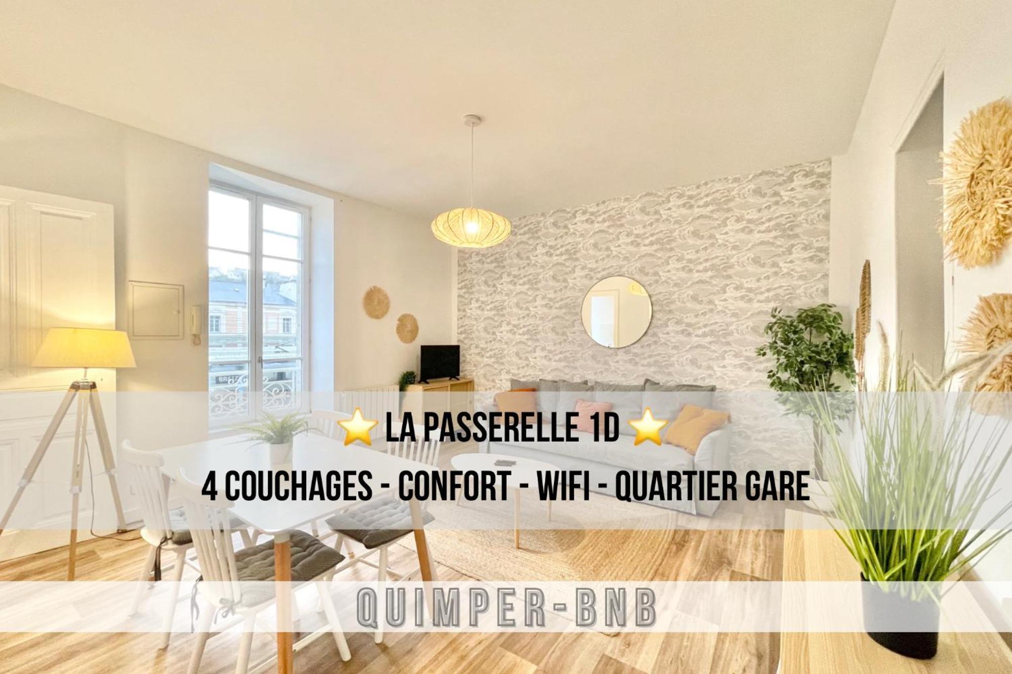 La Passerelle 1D - Quartier Gare - Wifi Quimper Eksteriør billede